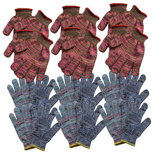 HOMSFOU 12 Paar Nylon-Handschuhe Pflanzhandschuhe Atmungsaktive Arbeitshandschuhe Haushaltshandschuhe Gärtnerhandschuhe Beschneidungshandschuhe Für Den Garten Handschuhe Für