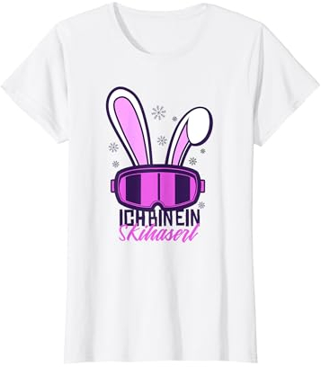 Skihäschen Skihase Skihaserl Skifahren Ski Apres Ski T-Shirt
