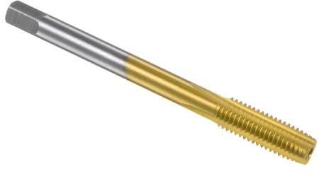 QUARKZMAN Metrisches Maschinengewindebohrer M7 x 1 H2 Titanbeschichtet (Ti-beschichtet) Hochgeschwindigkeitsstahl 3 gerade Flöten Schraubengewinde Reparatur DIY Werkzeug