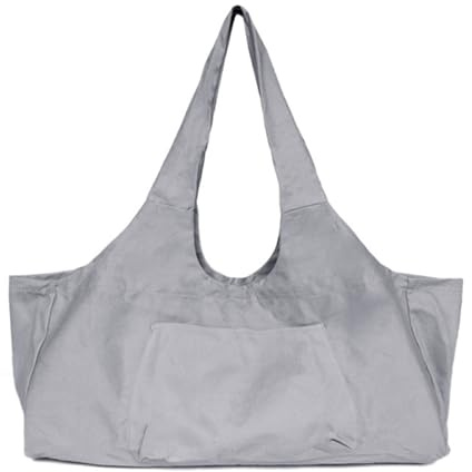 tuwiwol Tragbare Yoga Tasche aus Segeltuch mit Reißverschluss für Damen und Herren, Yogamatten Tasche mit großem Fassungsvermögen für Damen und Herren, Yogamatten Tasche mit Reißverschluss, Grau