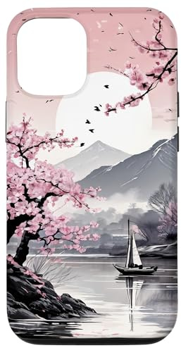 Sakura Scène de sérénité – Art japonais en fleurs de cerisier Coque pour iPhone 12/12 Pro
