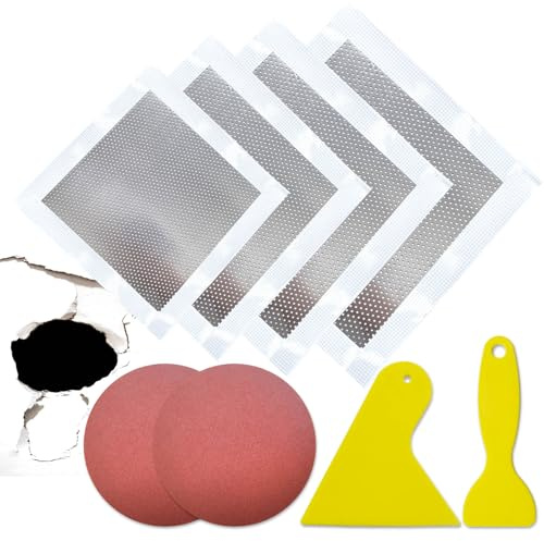 Tiruiya Löcher Füllen Wand, Selbstklebendes Wand Reparatur Patch Aluminium, Lässt Sich Gut Verarbeiten Trockenbau Gipskarton Flicken, Spachtelmasse Innen für Löchern Hohle Steckdosen Decken