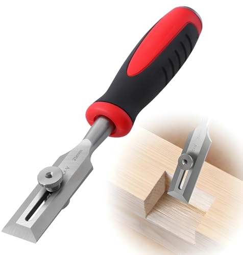 Wood Chisel Set, Adjustable Handheld Limiter Chisel Right Angle Corner Chisel Wood Carving Square Corner Chise for Cutting Square Mortise, Slotting Cutting (Limiter Chisel)