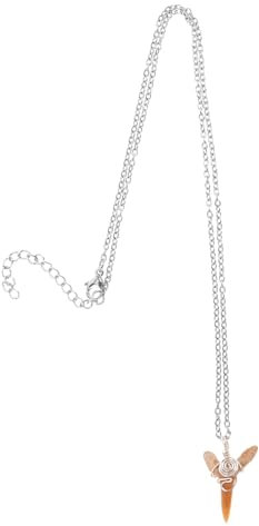 TOYANDONA Haifischzahn Halskette Aus Echtem Haizahn Handgefertigter Metallanhänger Mit Silberkette Vintage Schmuck Für Jungen Und Frauen Strand Und Surferstil