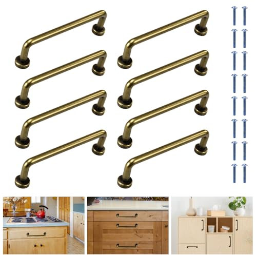 EUIEUT 8PCS Tiradores para Muebles Vintage, Tiradores Armarios Cocina de Aleación de Zinc, Tiradores Cocina 96mm con Tornillos, Tiradores Puertas Cocina Antiguos para Armarios, Cajones, Muebles