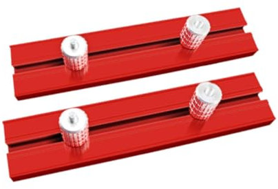 Qianly 2Pcs Woodworking Planing Stop Bench Kit Circular Saw Tool Accessory Aluminum Alloy Professional Wood Planer Board Baffle, 19.8MM