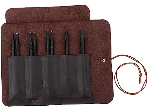 KONTONTY Para Tallar Madera y Buril Para Grabado De Piedra, Kit De 8 Piezas Para Artesanos, Acero Tungsteno, Mango Ergonómico, Uso Profesional Para Grabado Madera y Piedra