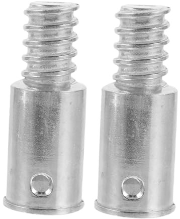 FOMIYES 2pcs Aluminum Alloy Threaded Headgear Replacement Broom Handle Tip Threaded End Attachments for Broom Handles
