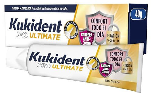 Kukident Pro Ultimate Crema Adhesiva Para Prótesis Dentales Completas Y Parciales Sin Sabor 40 g