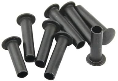 Black Steel Oval Head Semi Tubular Rivets M2.5 M3 M4 M5 M6 (100,M4 x 6mm)