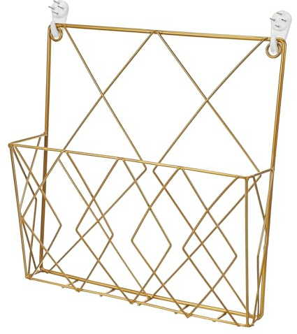 Portariviste da Parete in Metallo Giornali e Libri e Ufficio Espositore Organizzatore da Muro per Riviste Documenti e Foto Robusta e Facile da