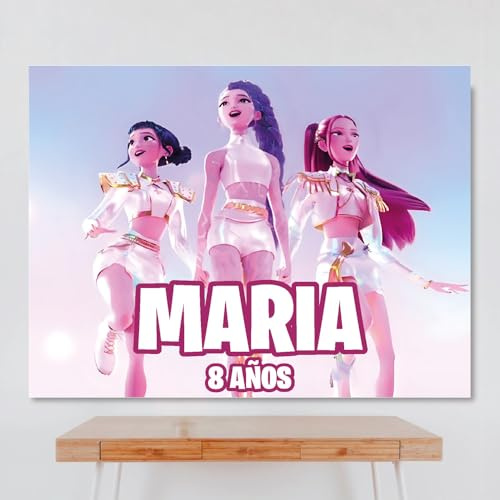 Genérico Cartel Personalizado Huntriixx 2, 100x80 cm, Pancarta Cumpleaños, Decoracion Huntriixx 2