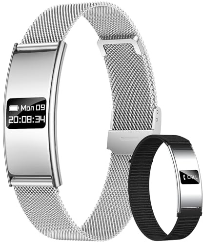 Pulsera Actividad Mujer Fitness Smartwatch: Reloj Inteligente Deportivo Delgado Monitor 24/7 y Sueño Ritmo Cardiaco SpO2 HRV Salud Función 5ATM Impermeable 2 Correas Aviso de llamada para Android iOS
