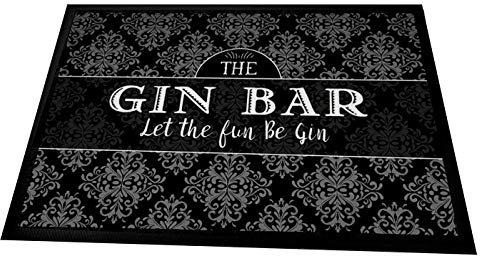 Artylicious The Gin Bar Paillasson pour Maison, Bar, pub, Tapis de Sol antidérapant