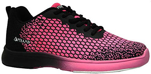 Pyramid Women's Path Lite Seamless Mesh Bowling Shoes - Black/Hot Pink Size 7