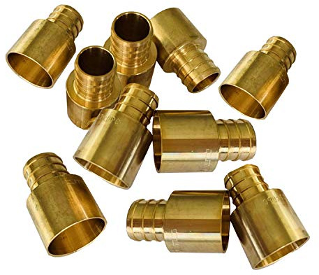 10 Pieces EFIELD Pex Fittings 1/2 x 1/2 Female Sweat Copper Adapter (Over Copper Tube), ASTM F1807,(PEX1807127)