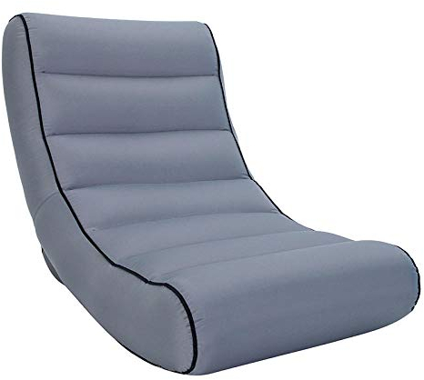 QIROG Lazy aufblasbares Sofa aufblasbares Bett Strand Strand fauler Schlafsack Tragbares Luftsofa-grau_Klein: 120 * 60 * 20