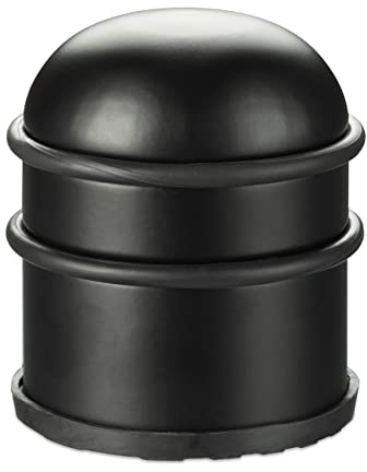 Relaxdays Fermaporta, Blocca Porta e Ferma Finestre, in Acciaio e Gomma, Accessorio per la Casa, Diametro: 7 cm, Nero