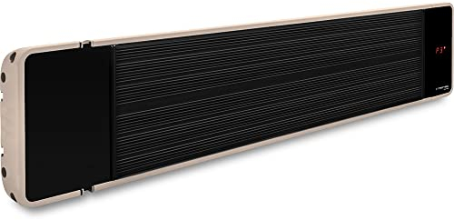 TROTEC Dunkelheizstrahler IRD 1200 – 1.200 W, 3 Heizstufen mit Fernbedienung, IP55 wetterfest, Infrarotwärme ohne Licht, LED-Display, Aluminiumgehäuse, Wand- & Deckenmontage