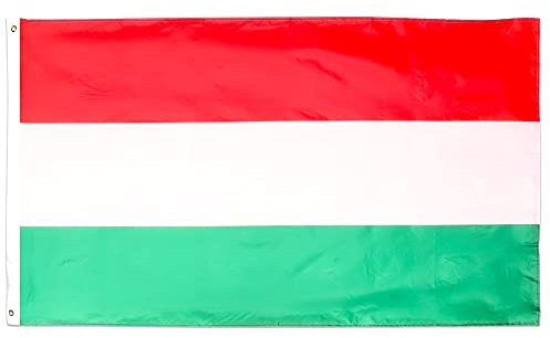 1 x bandiera ungherese grande bandiera dell'Ungheria con occhielli circa 1,5 m x 9,5 m, calcio, rugby, eventi sportivi, feste di strada, feste e celebrazioni