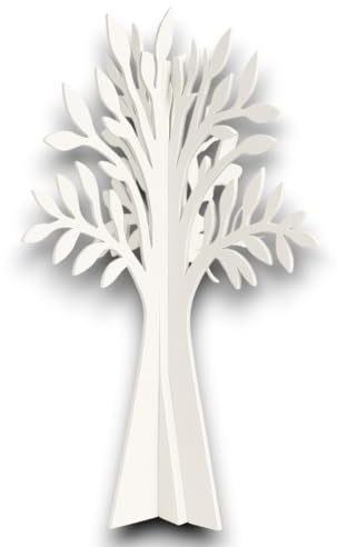 Aurora Store - Albero della Vita in Legno BIANCO h. 30 cm Decorazione, Espositore Bijoux, per Tableau Matrimonio,Comunione, segnaposto Natale e lavoretti bomboniere Fai da Te