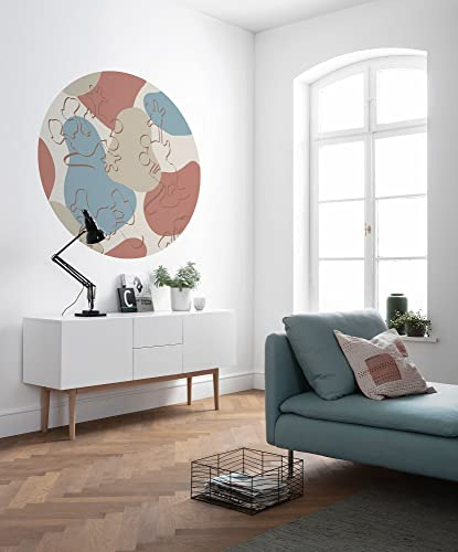 Komar Vlies Fototapete selbstklebend - Mickey Terra Bubbles - Größe 125 x 125 cm (Breite x Höhe) - Disney, Kinderzimmer, Kindertapete, Tapete, Wandtattoo