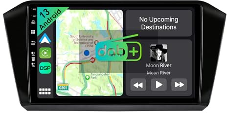 YUNTX [DAB-4G+64G] Android 13 Autoradio für VW Passat b8 Magotan (2015-2018)-[Integriertes DAB+/CarPlay/Android Auto/DSP/GPS]-9” IPS 2.5D Touch-Screen-Kostenlose MIC+Kamera-USB/MirrorLink/Bluetooth