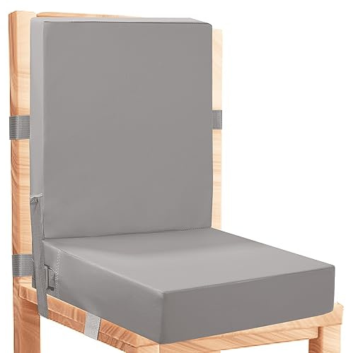 Sitzerhöhung Stühle Kind für Den Tisch, PU waschbar 2 Stücke Riemen Sicherheitsschnalle Kinder Booster Sitz für Esstisch, tragbare Reise Erhöhen Kissen für Stuhl