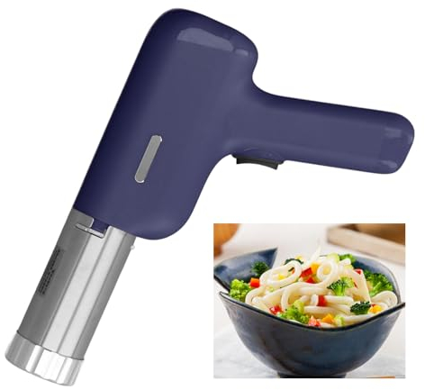 Máquina para Hacer Pasta Eléctrica, Máquina para Hacer Fideos Automática de Mano Inalámbrica de Acero Inoxidable Portátil de 40 W, Máquina para Hacer Pasta Automática Portátil