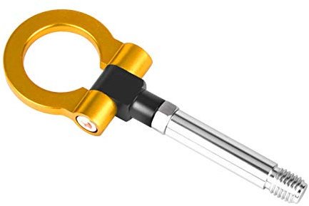 AbschleppöSe,Auto Abschlepphaken Rastp-Racing-Stil Aluminium-Anhängerhaken-Front-Fit Passend Für Volkswagen/Fit 2003 RS-TH008-7 (Color : Gold)