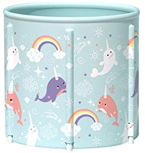 Cubeta de baño plegable portátil – 2 bañeras independientes de 60 x 60 cm para adultos y niños, tina de spa para interiores y exteriores