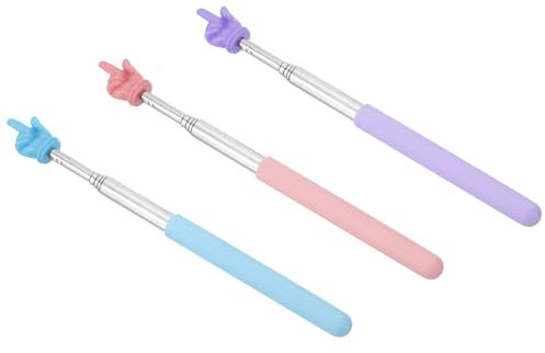 Telescópica Profesores Puntero,3 PCS Telescópica Profesores Puntero Extensible Puntero de Mano Dedo Puntero Palo Puntero Extensible de Mano para Profesores de Escuela Primaria y Jardín de Infancia