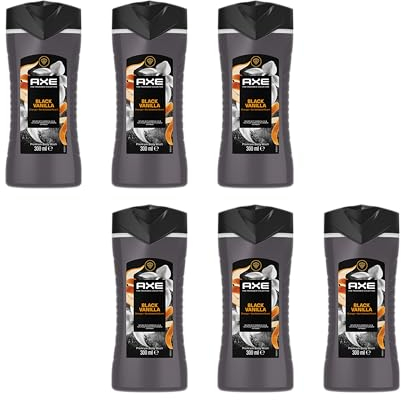 AXE Fine Fragrance Collection Premium Duschgel Black Vanilla 6x 300ml für 12 Stunden langanhaltende Frische verleiht einen spektakulären Duft unter der Dusche