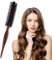 Brosse Ronde en Poils de Sanglier - Portable, Naturelle, pour Voyage - Poignée en Bois pour Cheveux Courts, Fins et Longs - Mini Brosse à Barbe pour Homme
