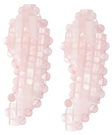 HAPINARY 2stücke Natürliche Jade Augenmaske Mondform Kühlschrank Kühlend Entspannend Unisex Massage Augenpflege Spa Zur Linderung Von Schwellungen Und Augenermüdung
