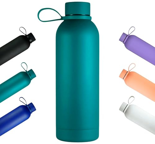 Botella Agua Acero Inoxidable 500 ml – Botella Térmica Reutilizable sin BPA – Aislamiento Doble al Vacío – Hermética y Antifugas – Termo Deportivo para Niños y Adultos
