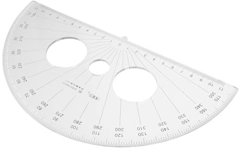 Operitacx Rapporteur Demi-cercle Plastique 180 Degrés Petit Outil de Mesure Angles pour Cours de Maths Étudiants et Dessin Technique