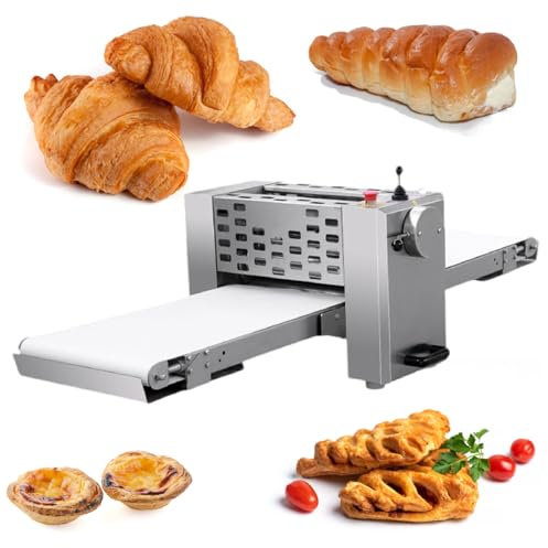Macchina Elettrica Stendipasta, Stendipasta Sfoglia e Rullo per Fondente, Spessore Regolabile da 0.04 a 1.38 per Cucine Domestiche o Piccole Attività,110V