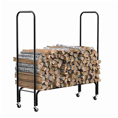 Étagère de rangement en bois de chauffage pour intérieur et extérieur – Présentoir pour bois de chauffage pour la maison et le jardin – Support robuste pour bois de chauffage – Solution efficace de