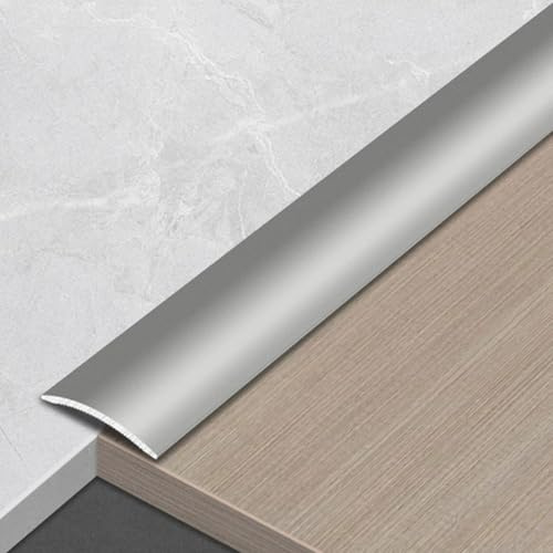 90cm Bande De Transition De Plancher En Aluminium, Metall-Bodenleisten Für, Schwellen, Rampen, Laminate Überbrücken Die Höhe Zwischen 5-11mm(Silver,2cm/0.7in)
