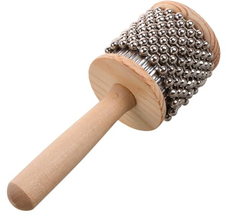 LOLIPPYY Strumento Musicale Portatile Cabasa in Legno Divertente Strumento Percussione per Ragazzo Ragazza e Ragazzo Ragazza Piccolo Giocattolo Percussione