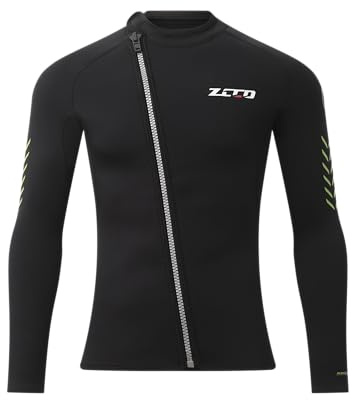ZCCO Combinaisons en néoprène Veste Haut Combinaison en néoprène Femmes Hommes Combinaison en néoprène Veste Manches longues Fermeture éclair avant Combinaison en néoprène (Haut de combinaison pour