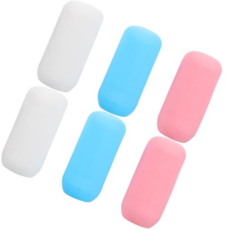 VICASKY Housses Élastiques en Silicone Protection en Voyage pour Bouteilles de Voyage 6 Pièces Manchons Extensibles et Polyvalents pour Shampooing et Lotion