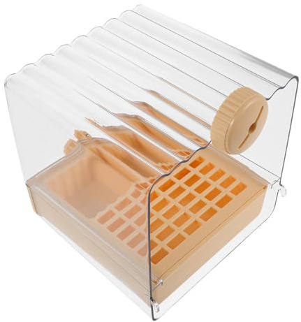 COLLBATH Baño para Aves Jaula Antisalpicaduras con Cuenco Profundo Alimentador y Bebedero para Loros Pequeños y Medianos Agapornis Pinzones Periquitos Material Plástico Resistente