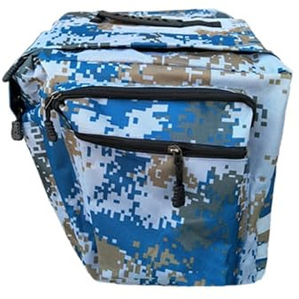 MOKKHNB Doppelte Polyesterfaser Gepäckträger für Blau Fahrradtasche | Tragegriff, Vielseitige Ausführung, Robuste Packtasche für Mountainbike und Alltag