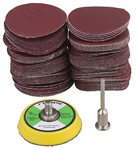 BQLZR Grain 60-2000 5,1 cm 50 mm Disques abrasifs papier abrasif Patin de ponçage Outil de Lot de 100