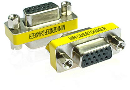 Aukson R25 VGA Kupplung – Hochwertiger VGA Adapter, VGA Buchse auf VGA Buchse, 15-poliger D-Sub Verlängerungsadapter für Monitor-Kabel – Robuster S-VGA Verbinder für zuverlässige Bildübertragung