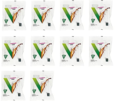 1.100 Hario 02 Papierfilter, Kaffeeweiß, 11 x 100 Stück