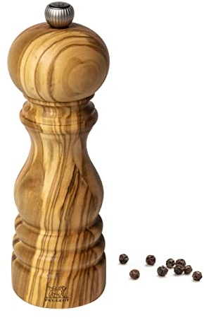 Manuelle Pfeffermühle aus Olivenholz, 18 cm
