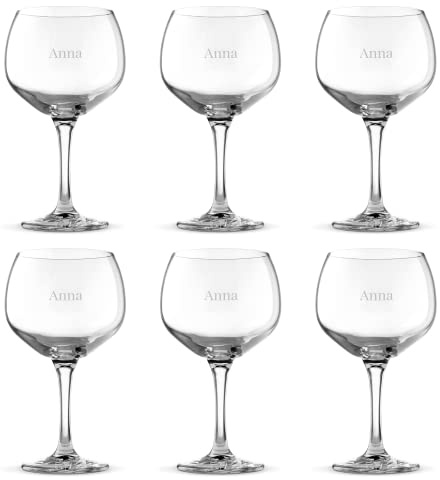 Gin Tonic Glas mit Gravur Personalisierbar mit Namen - Gin Tonic Glas Graviert mit Namen: Personalisierbar mit Text, Verschiedenen Designs und Schriftarten (6)